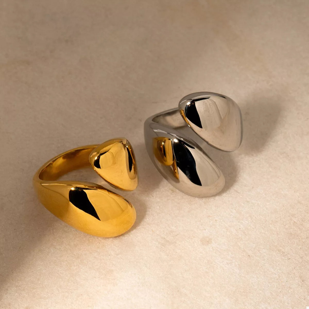 Stainless Steel Bypass Ring - alternate ring view
