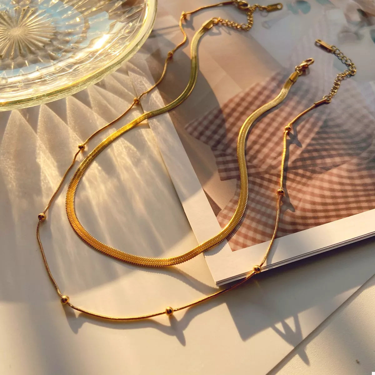 2 Piece 18K Gold-Plated Chain Necklace - alternate necklace view
