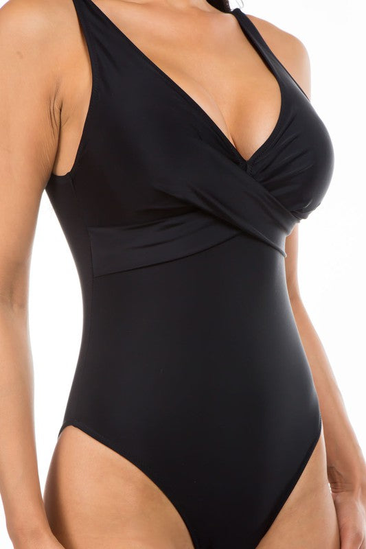 Scoop-Back One-Piece Swimsuit