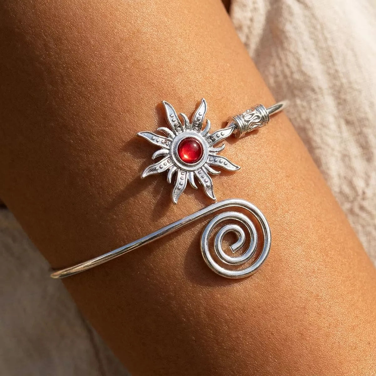 Sunburst Arm Cuff Bracelet - alternate jewelry view