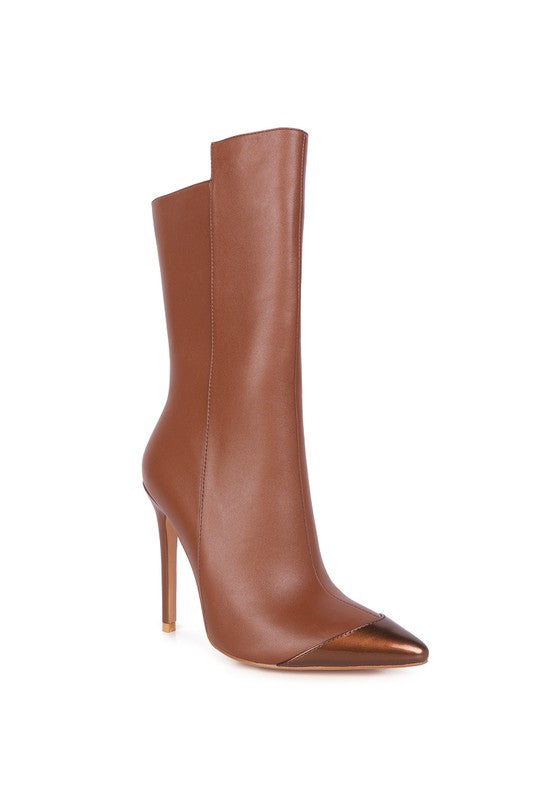 Two-Tone Stiletto Boots