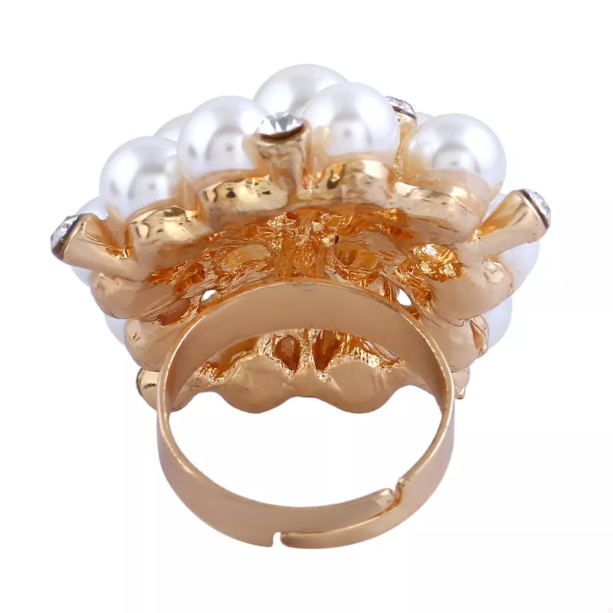 Pearl Cluster Ring - alternate ring view