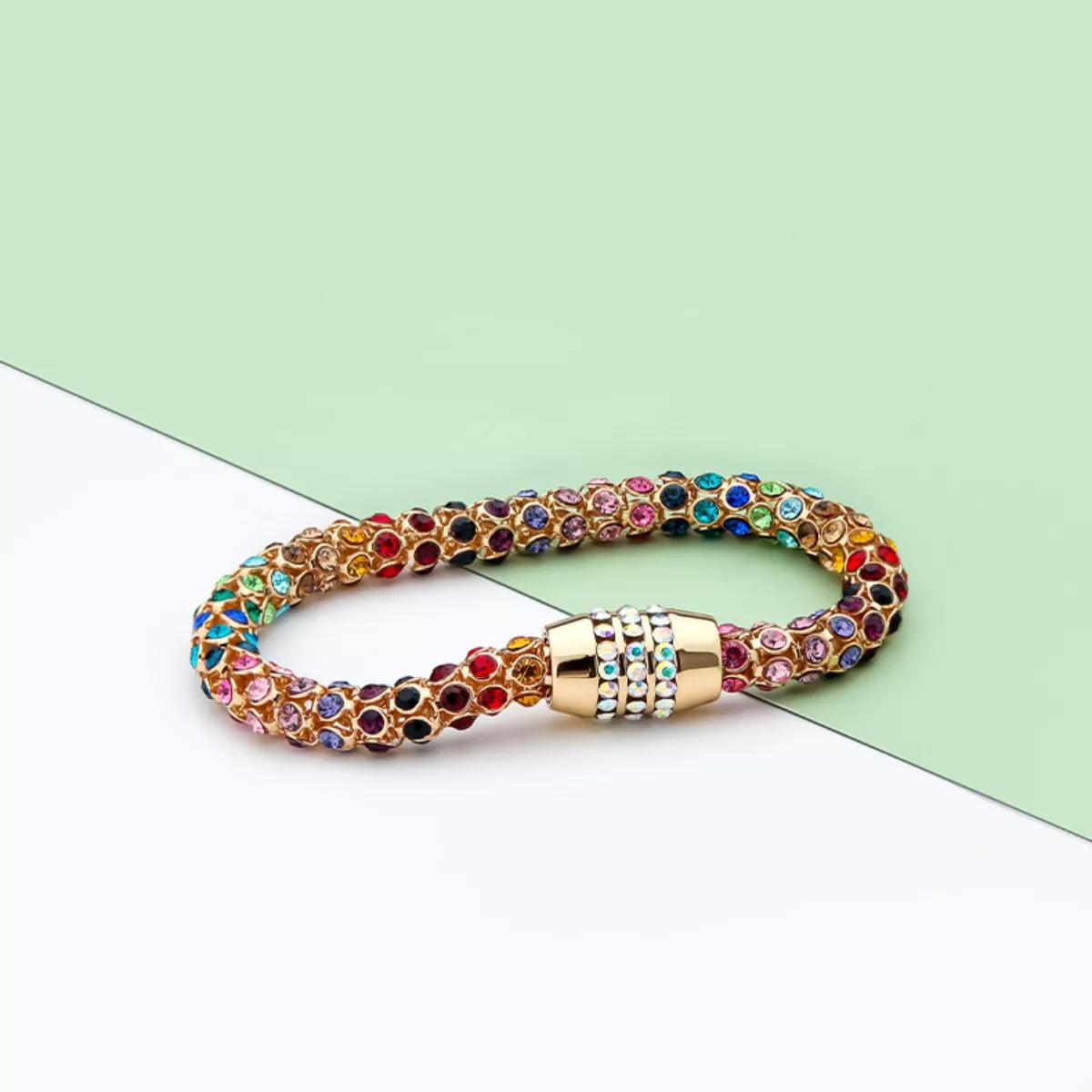 Multi-Colored Crystal Bracelet - alternate jewelry view
