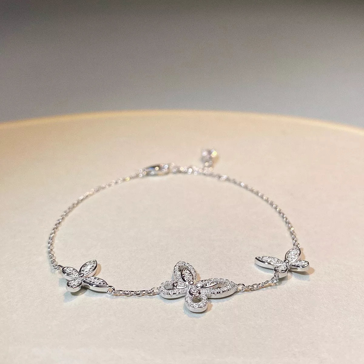 Sterling Silver Chain Butterfly Bracelet - alternate jewelry view