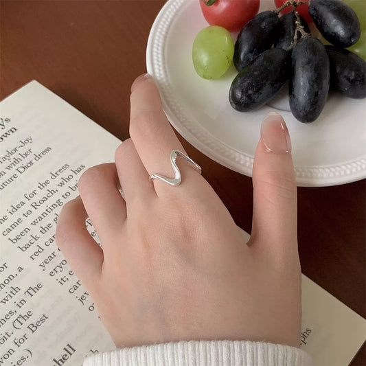 Sterling Silver Irregular Ring in Silver - women's ring