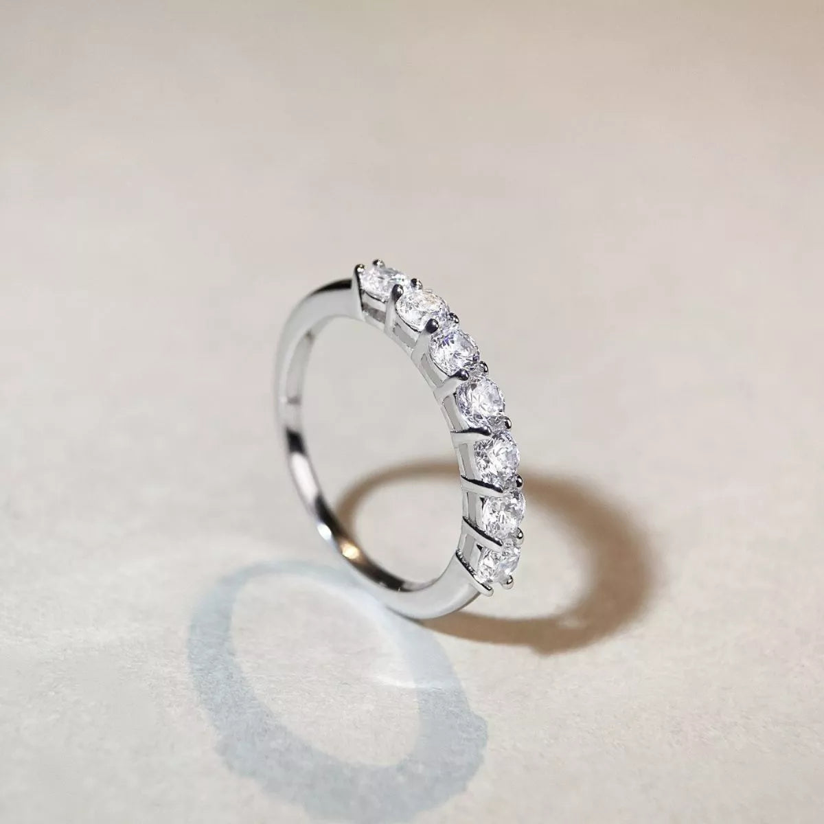 Sterling Silver Zircon Ring in Silver - women's ring
