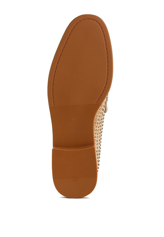 Rhinestones Embellished Loafers