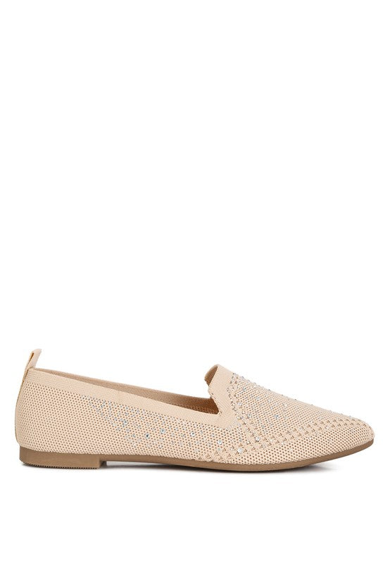 Canvas Rhinestone Loafers