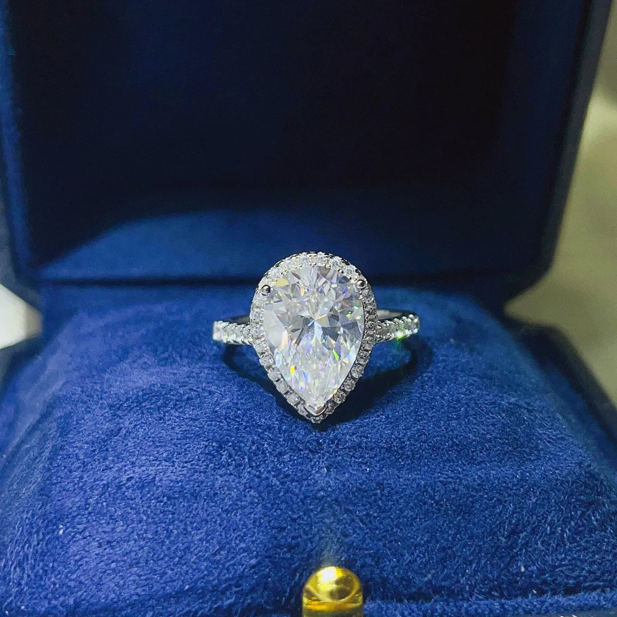 2 Carat Moissanite Sterling Silver Ring in White - women's ring