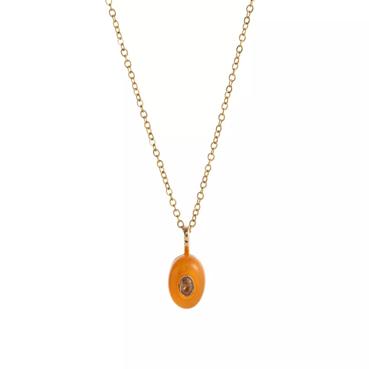 Natural Stone Pendant Necklace - alternate necklace view