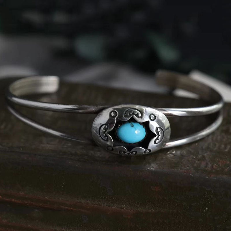 Turquoise Open Bracelet - alternate jewelry view