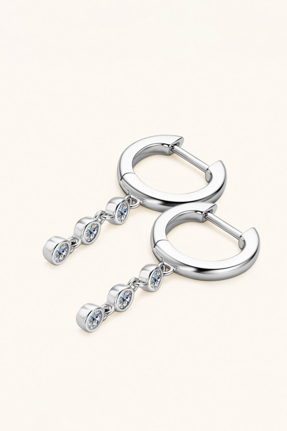Moissanite Decor Sterling Silver Earrings in Silver - women's earrings