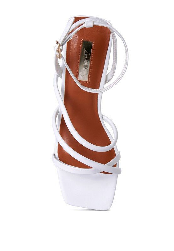 Ankle-Strap Block-Heel Sandals
