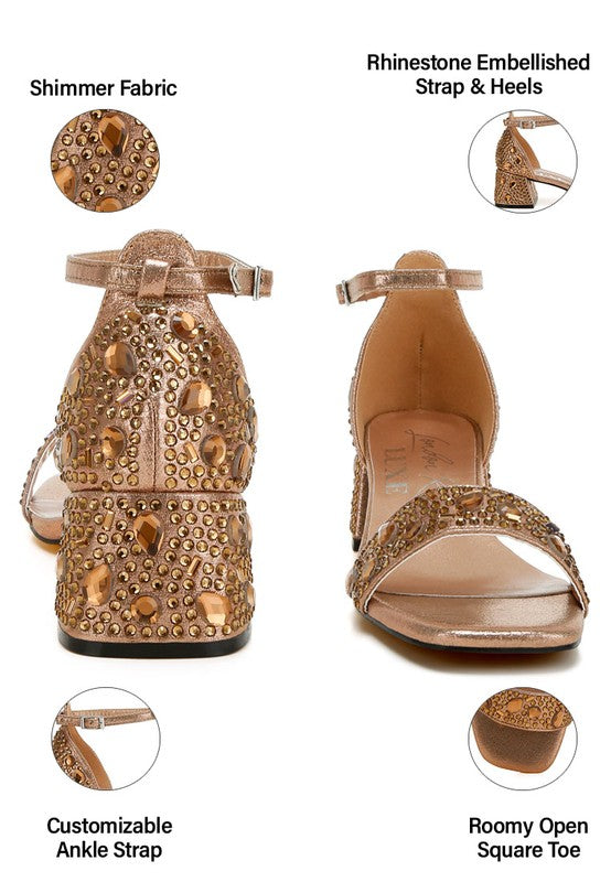 Rhinestone Shimmer Sandals