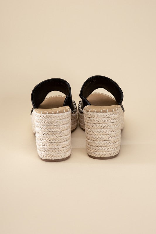 Slide Espadrille Platform Sandals