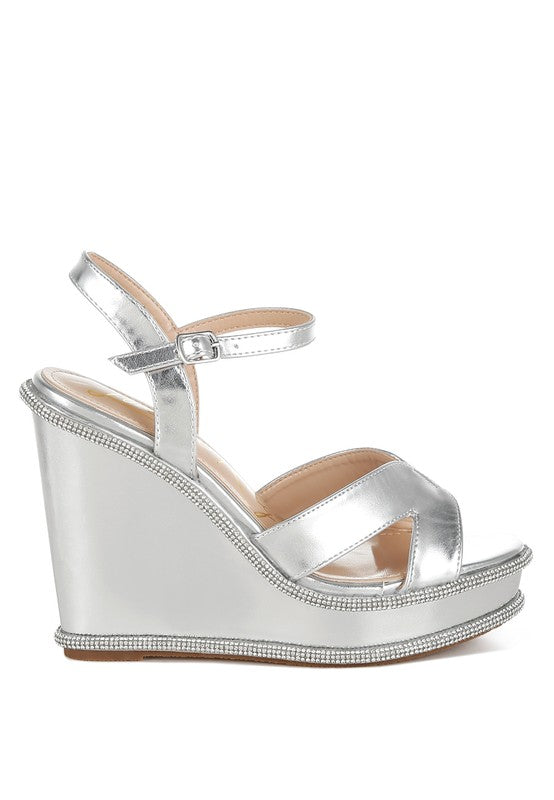 Rhinestones Embellished Wedges