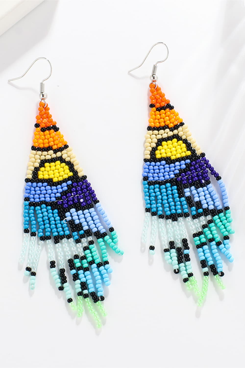 Beaded Dangle Earrings - alternate earring view