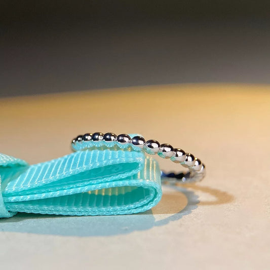 Sterling Silver Bead Ring in Silver - women's ring