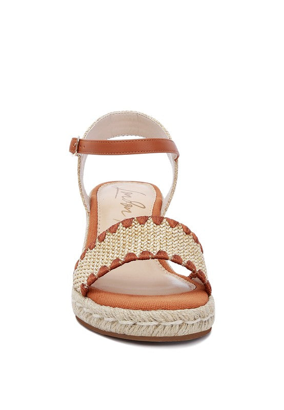 Raffia Wedge Espadrilles Sandals