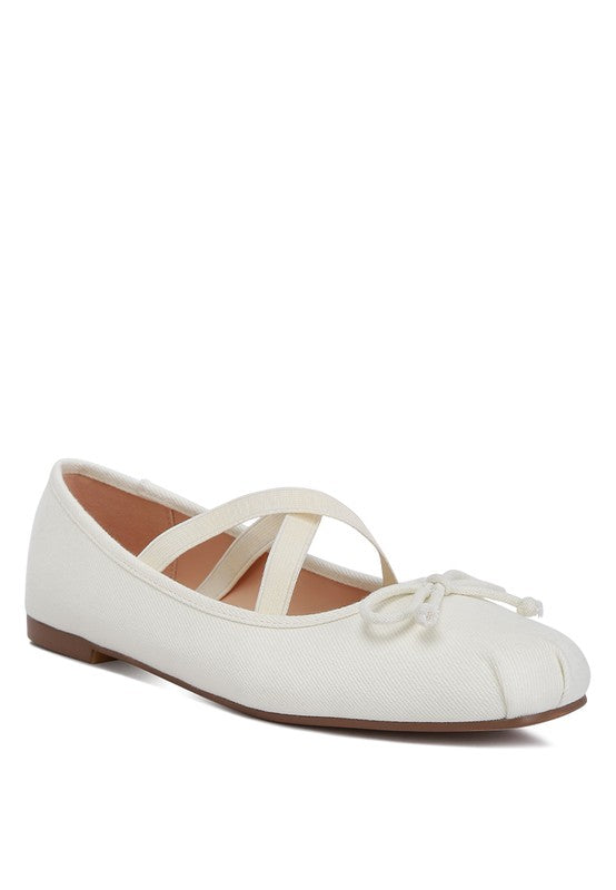 Criss Cross Strap Ballet Flats