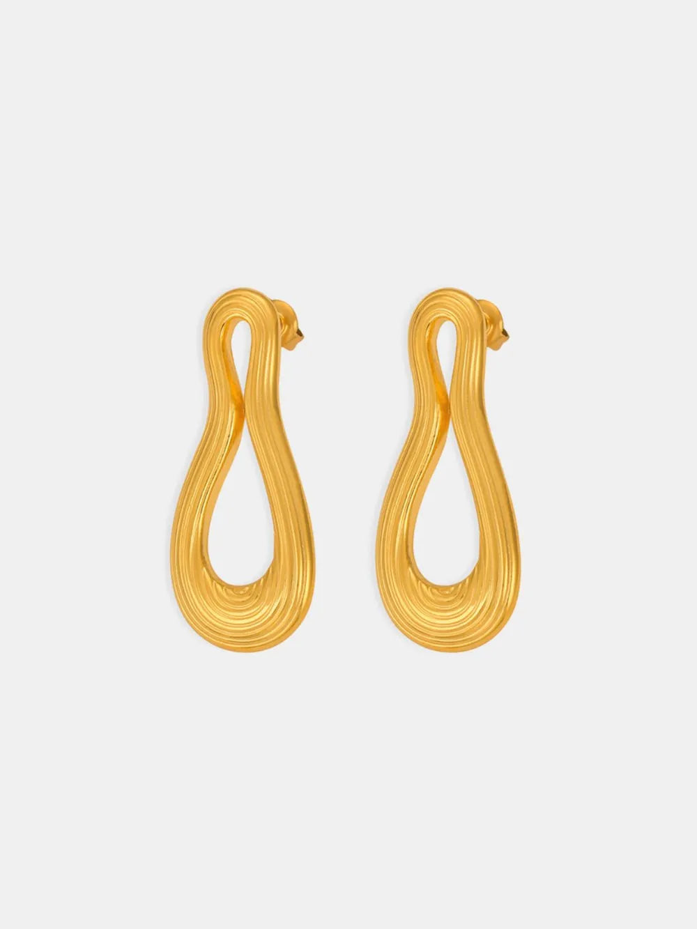 Titanium Steel Geometric Shape Earrings - alternate earring view