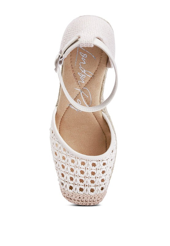 Woven Espadrille Wedge Sandals