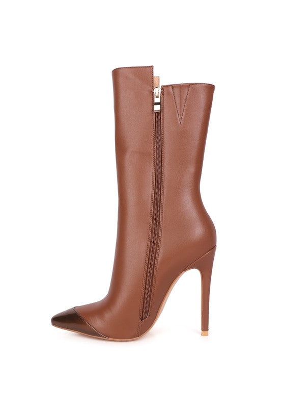 Two-Tone Stiletto Boots