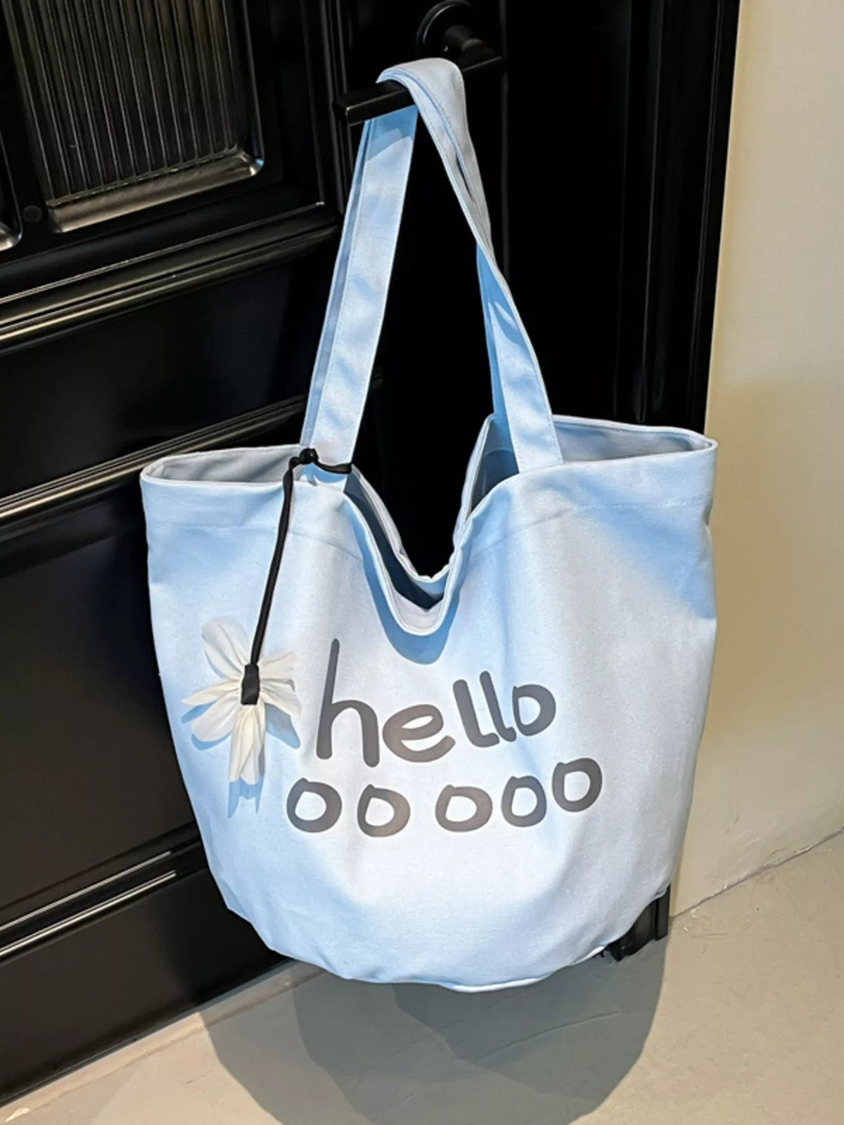 Letter Canvas Tote Bag - alternate product view