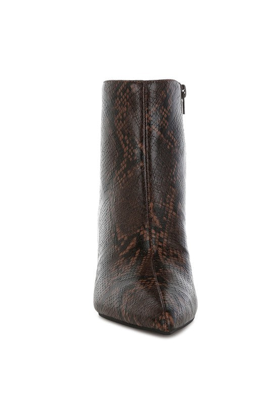 Print Kitten Heel Boots