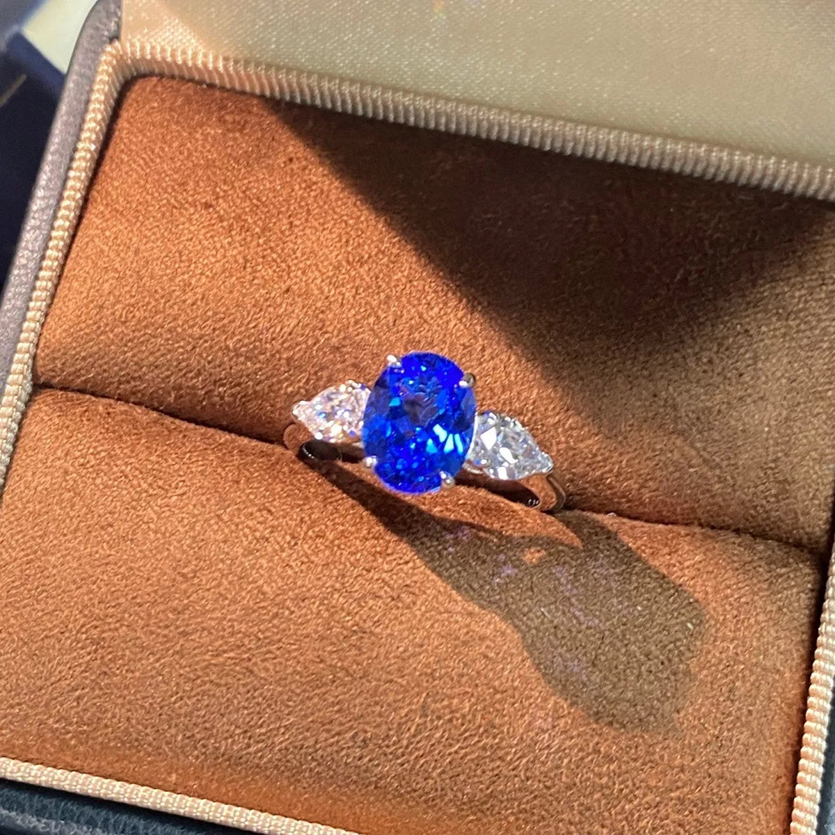 Sterling Silver Zircon Ring - alternate ring view