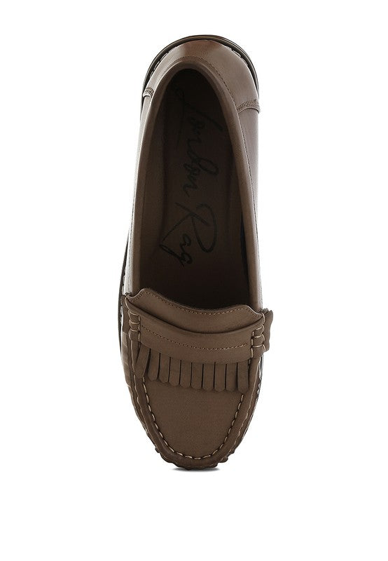 Fringed Nubuck Loafers