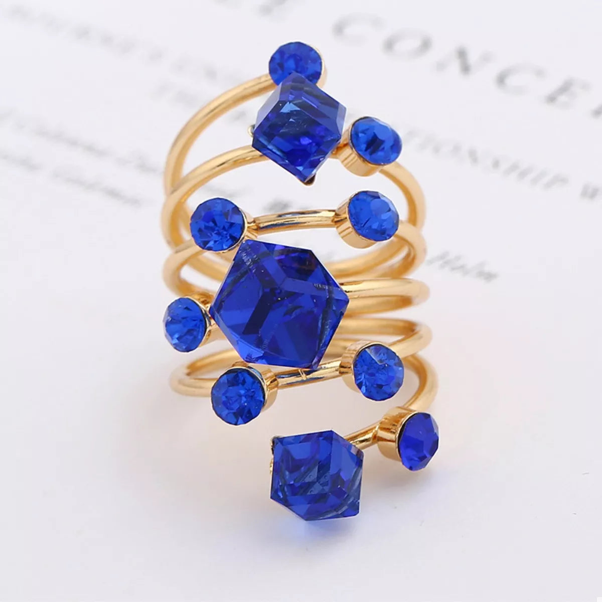 18K Gold-Plated Multi-Layered Ring - alternate ring view