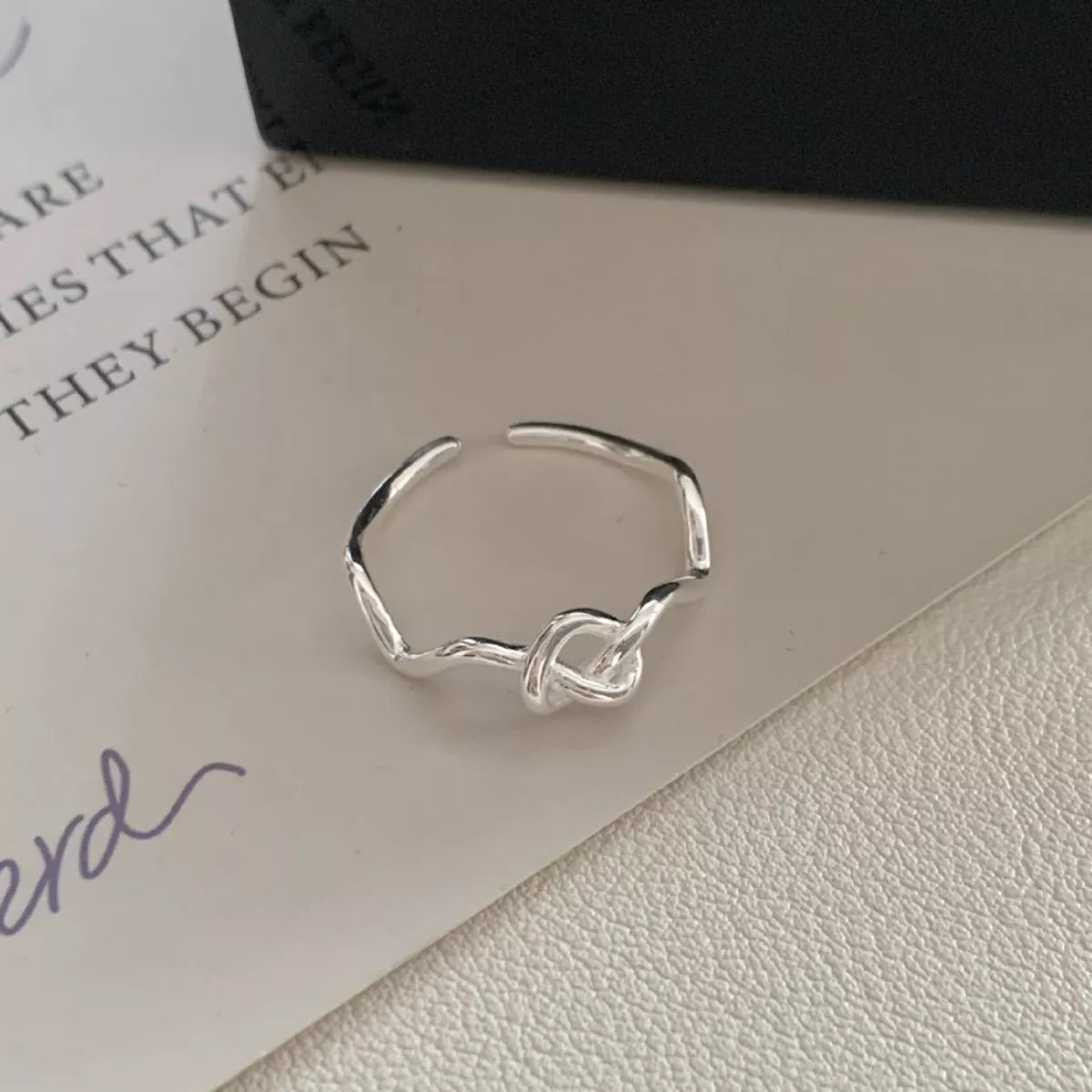 Lightweight Knot Open Ring - alternate ring view
