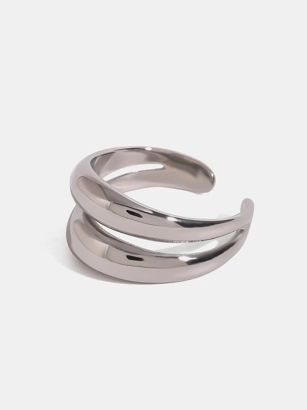 Stainless Steel Double-Layered Ring - alternate ring view