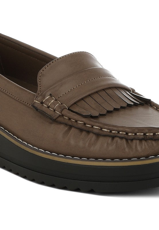 Fringed Nubuck Loafers