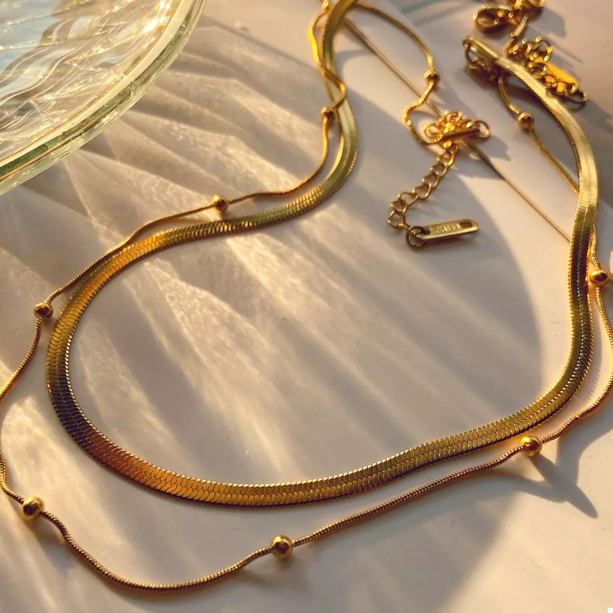 2 Piece 18K Gold-Plated Chain Necklace - alternate necklace view