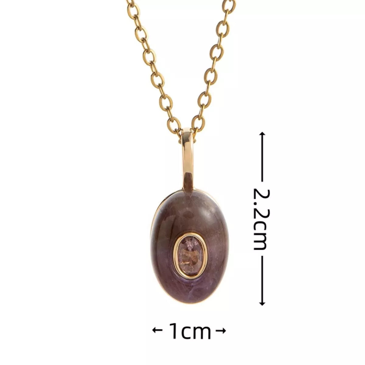 Natural Stone Pendant Necklace in Tangerine - women's pendant necklace