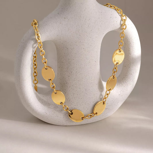 18K Gold-Plated Chain Necklace - alternate necklace view