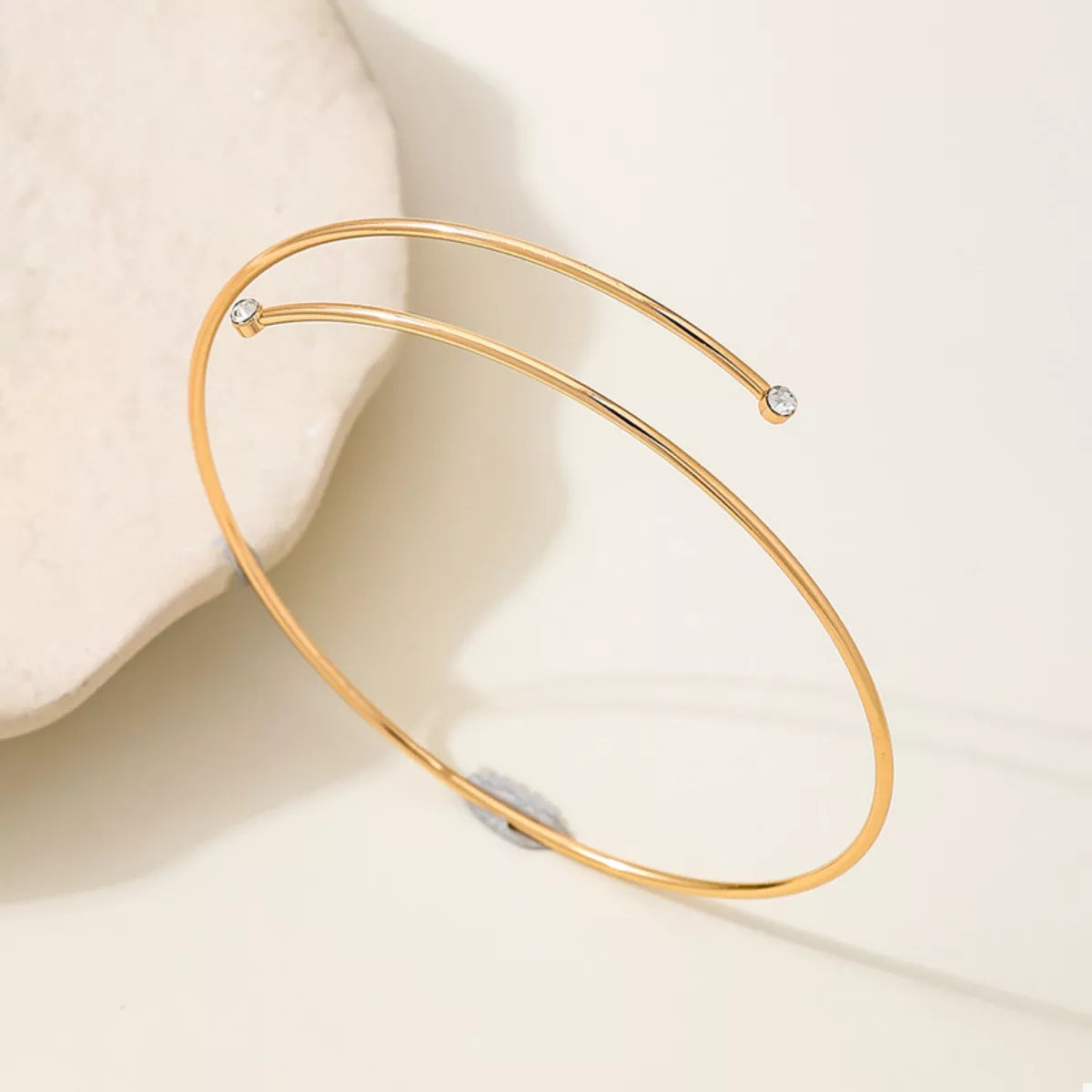 Delicate Gold Wire Upper Arm Bracelet - alternate jewelry view