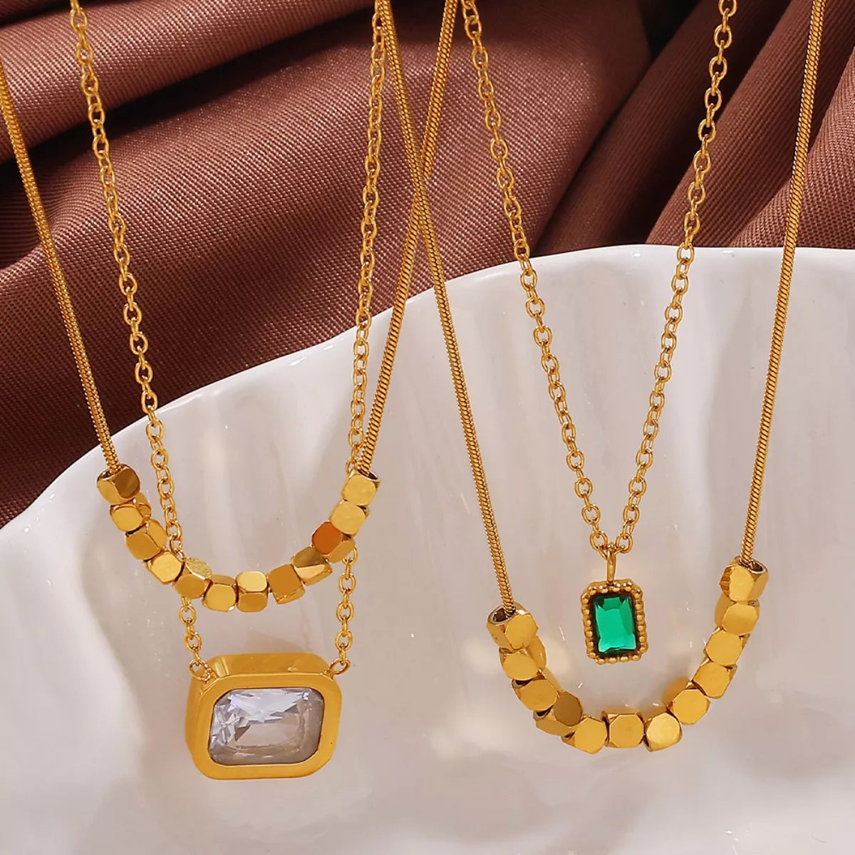 18K Gold-Plated Pendant Necklace - alternate necklace view
