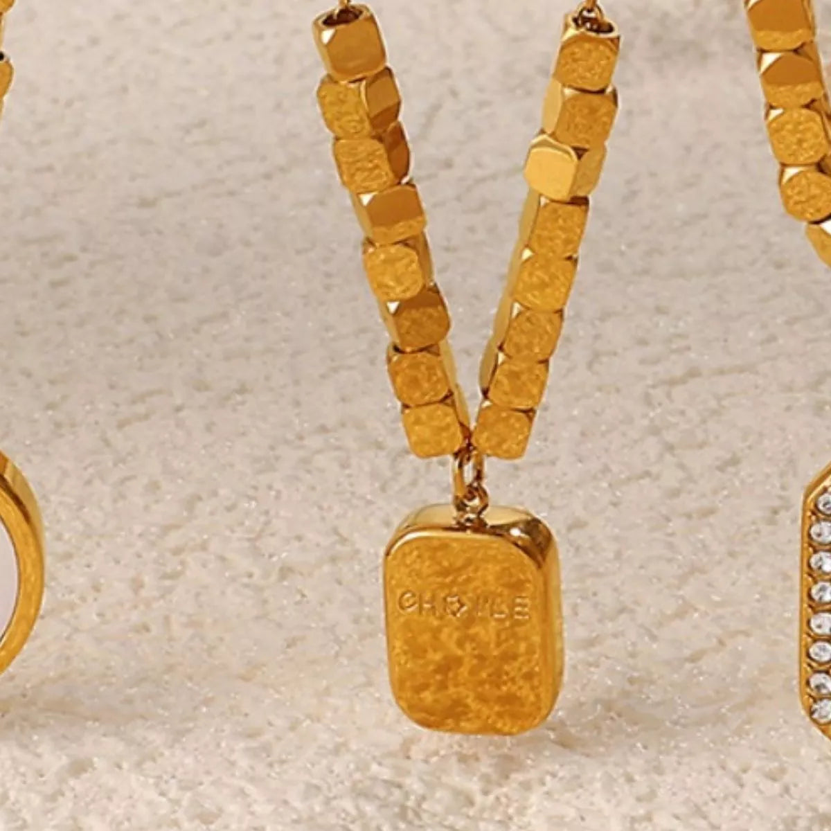 18K Gold-Plated Pendant Necklace - alternate necklace view