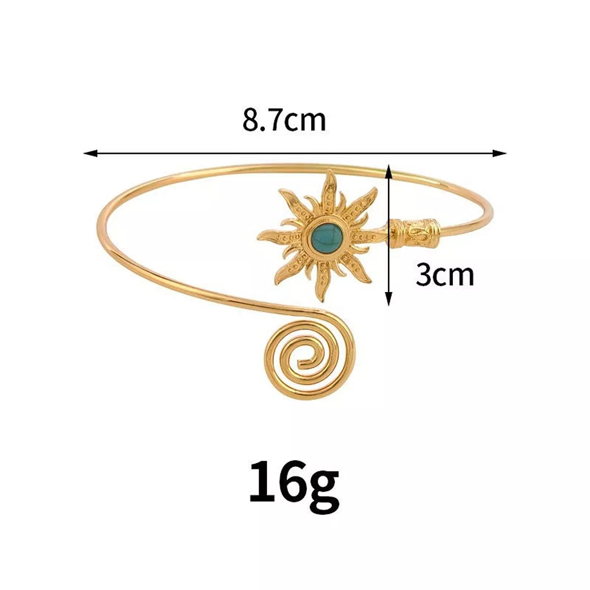 Sunburst Arm Cuff Bracelet in Style C - women's cuff bracelet