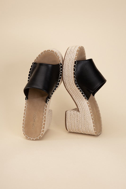 Slide Espadrille Platform Sandals