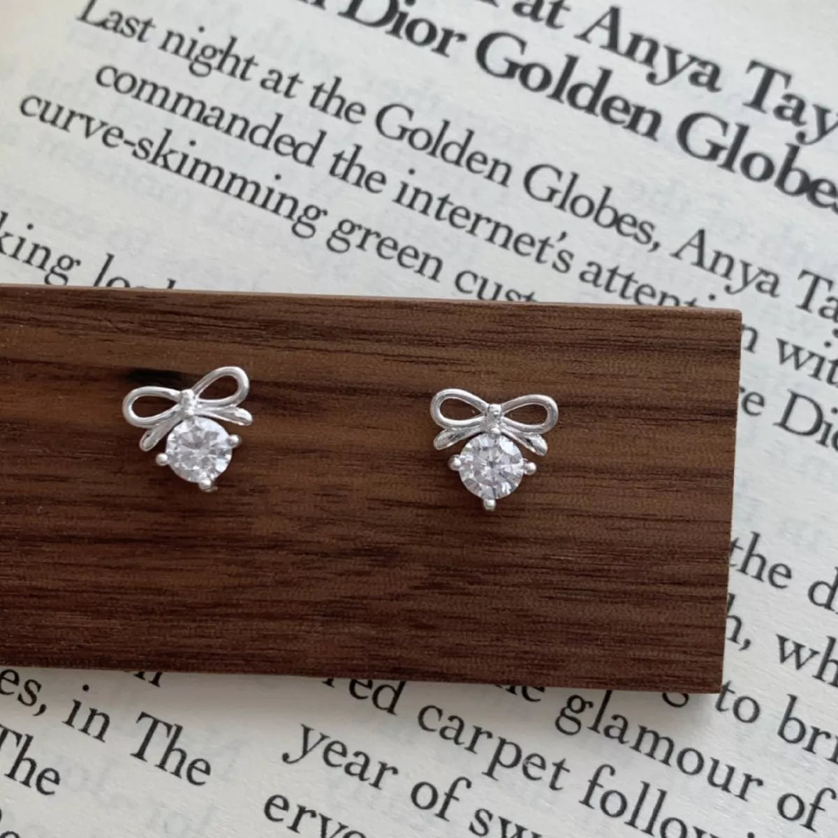 Bowknot Stud Earrings - alternate earring view
