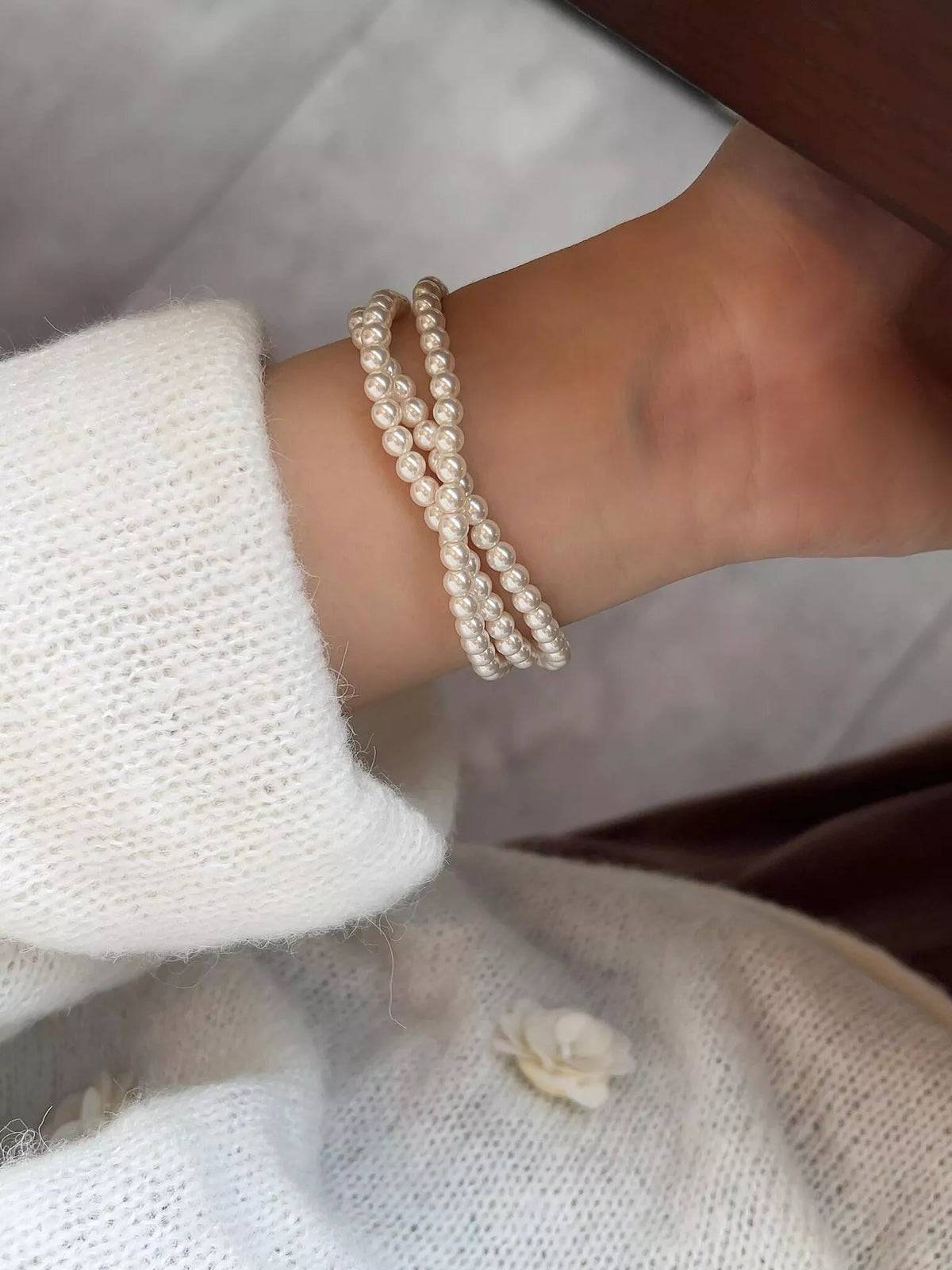 Three Layers Pearl Bracelet - alternate jewelry view