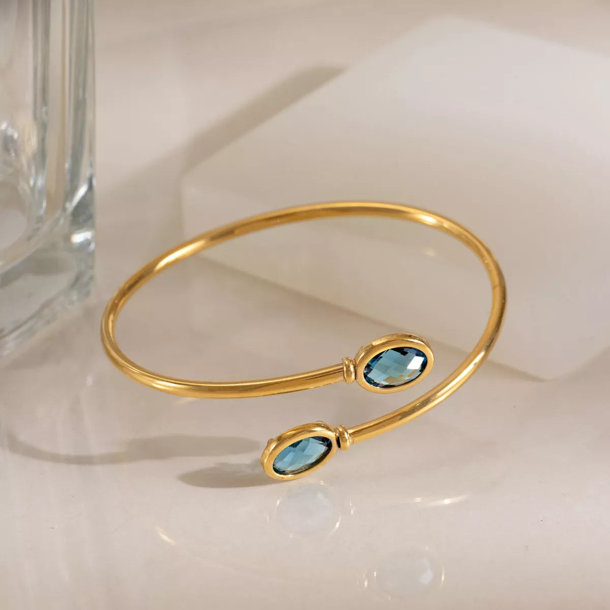 18K Gold-Plated Open Cuff Bracelet in Gold - women's cuff bracelet