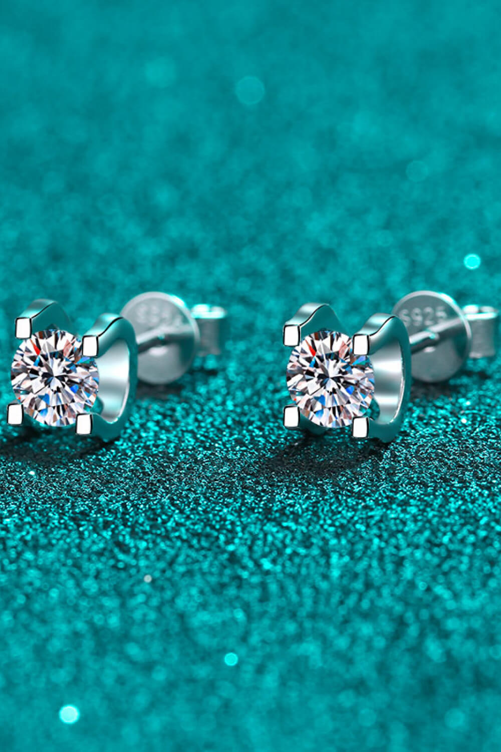 Limitless Love 1 Carat Moissanite Stud Earrings - alternate earring view