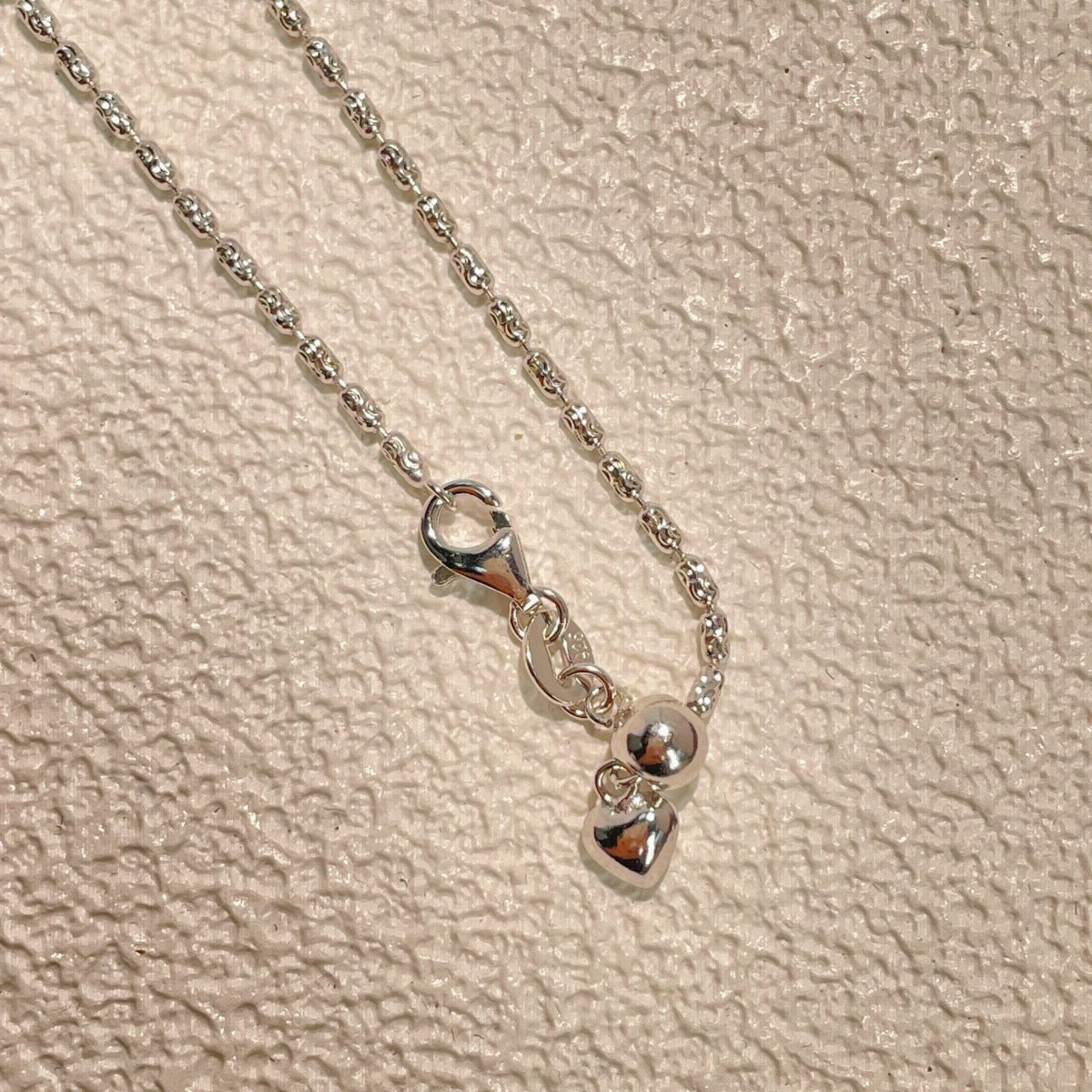 Sterling Silver Heart Necklace - alternate necklace view