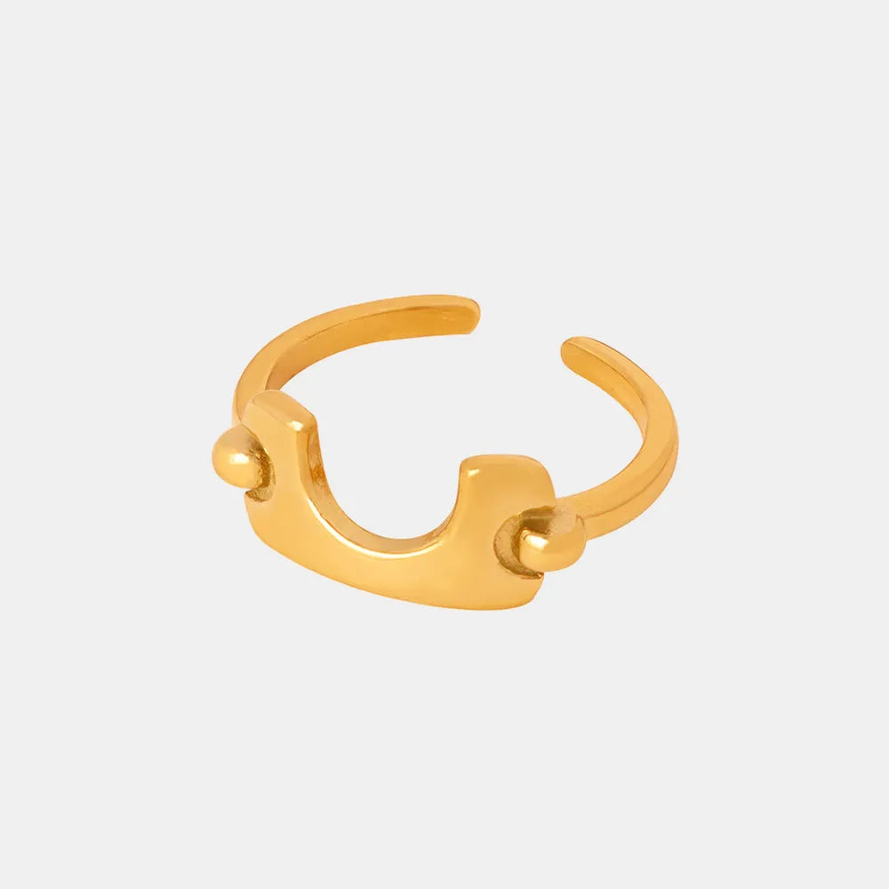 18K Gold-Plated Irregular Open Ring in Gold - women's open ring