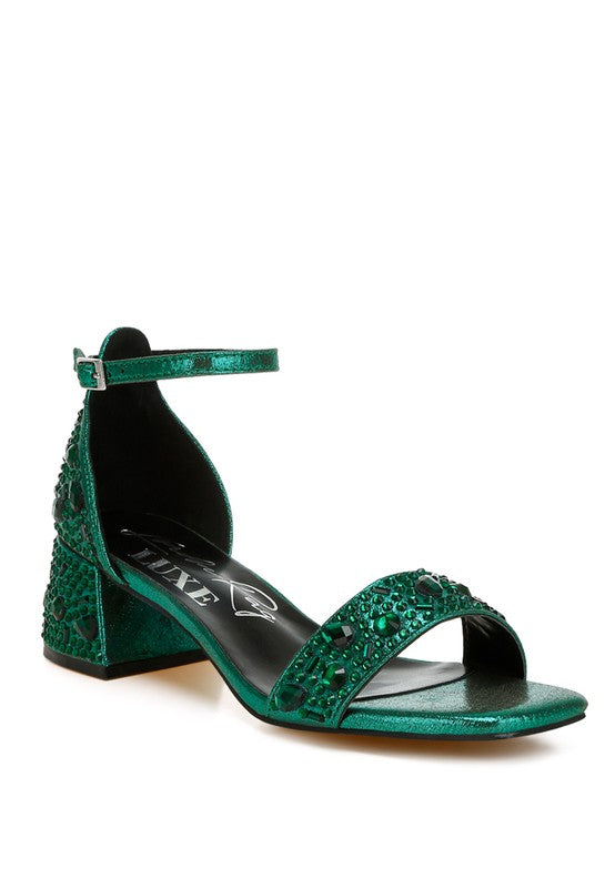 Rhinestone Shimmer Sandals